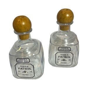 Patrón Clear Resin Liquor Bottles twist off top with straw access! Pool safe!